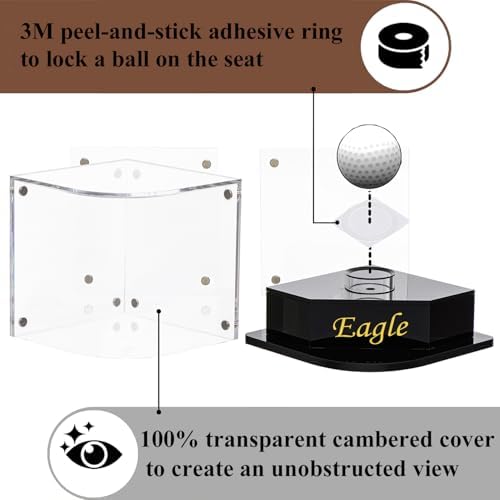Eagle Golf Ball Display Case, Curved Lid - Image 2