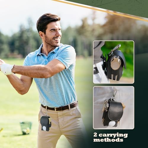 Portable Leather Golf Pouch Golf Accessory Set - Image 5