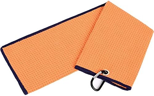 Golf Towel & Groove Cleaner Brush Kit, Tri-Fold Microfiber Waffle - Image 4