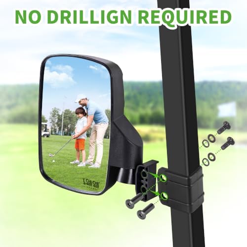 10L0L Golf Cart Mirror, Extra Large Side Rear View Universal - Image 4