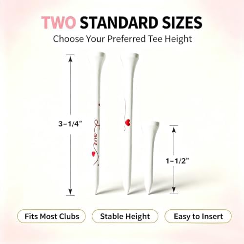 Cute Pink Golf Tees for Women, 50 Pack Golf Ball Tees, Ideal Golf Gift for Wife - Image 3