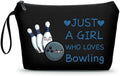 Bowling Accessories for Women, Small Travel Makeup bag by ARIOSEY