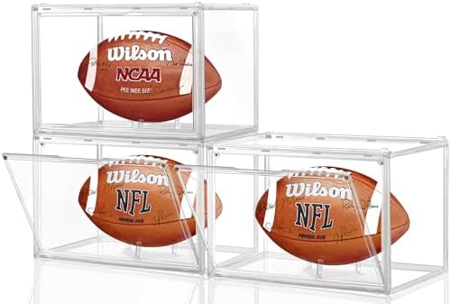 Leffis Football Display Case 3 Pack by Leffis