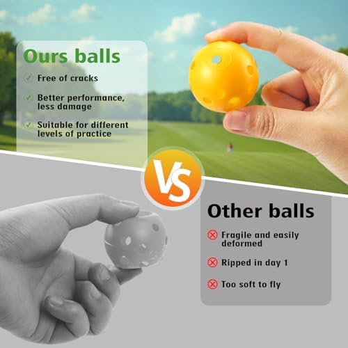 26 Pack Practice Golf Balls, 41mm Hollow Airflow Plastic Golf Balls - Image 5