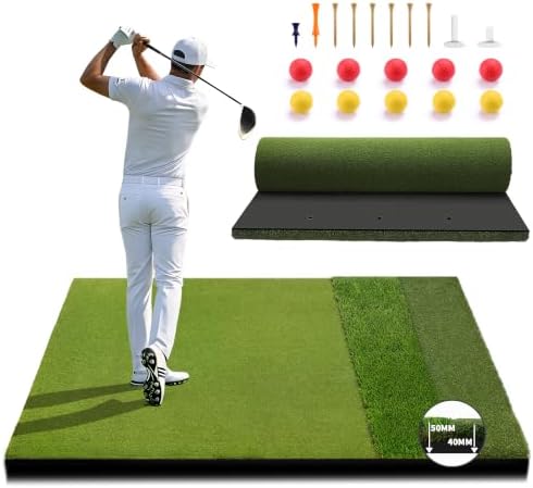 Fanshaw Dual/Tri Turf Golf Mat 5x4/6x4ft 40-50mm Thickened by FANSHAWLCC