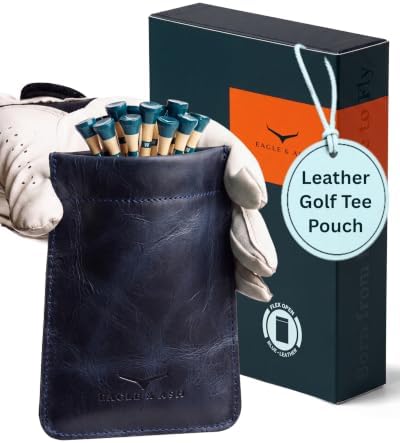 Leather Golf Tee Bag, Valuables Pouch by EAGLEASH