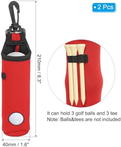 PATIKIL Golf Ball Carry Bag, Golf Tee Holder Pouch Portable Neoprene Golf Ball - Image 2