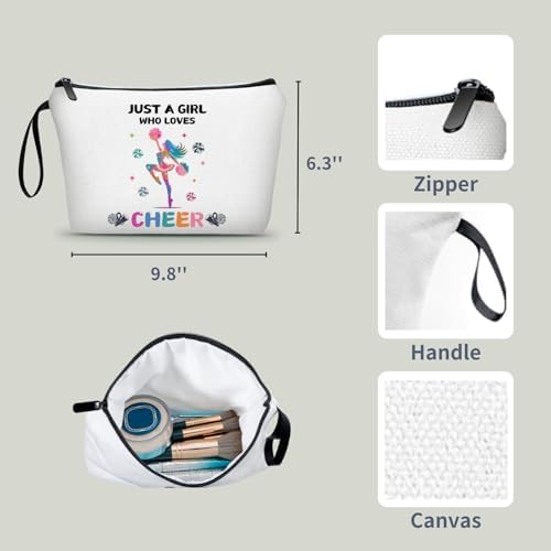 Cheerleader Cheerleading Gifts, Cheer Makeup Bag Pouch - Image 2