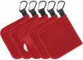 Batiyeer 5 Pack Small Golf Towel 5.5 x 5.5 Inch Microfiber Waffle Material by Batiyeer