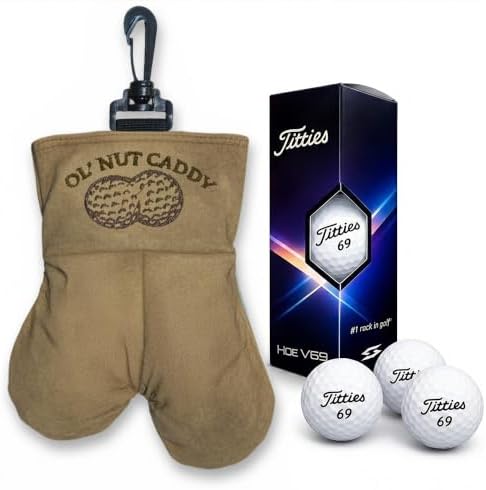 Funny Nut Caddy Blue 69 Golf Ball Holder by ScaleWearDesign