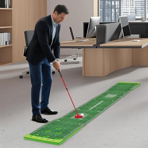 Goplus Putting Green Mat, Portable Golf Game Set - Image 7