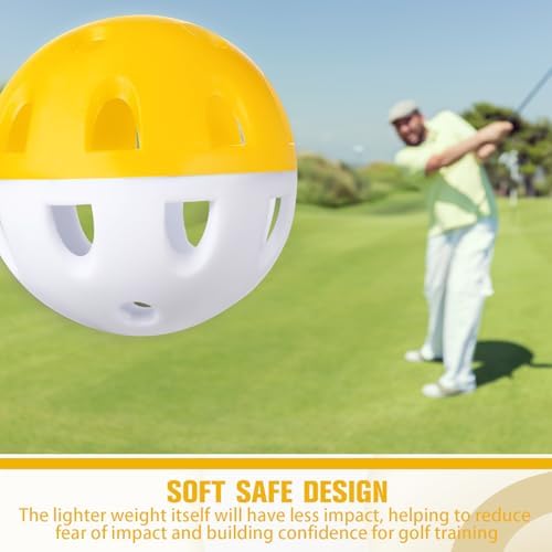 Junkin 50 Pack Practice Golf Balls Limited Flight Plastic Impact Golf Balls - Image 4