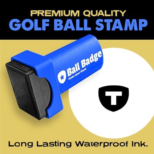 Ball Badge Monogram Golf Ball Stamp, Shield Initial T - Image 3