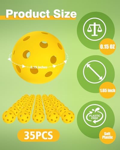 35 Pack Practice Golf Balls Limited Flight Plastic Golf Balls 42mm Practice - Image 3