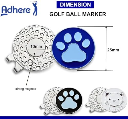 Adhere Golf Ball Markers with Strong Magnetic Hat Clip - Image 2