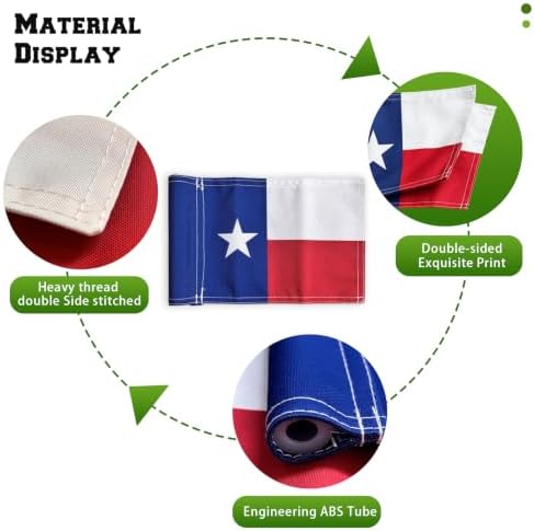 AZCOVER 2 Pack Texas Golf Flag 8x6 Inch - Image 3