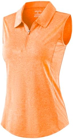 G Gradual Women's Golf Shirts Lightweight 1/4 Zip Collared Tank Top by GGradual
