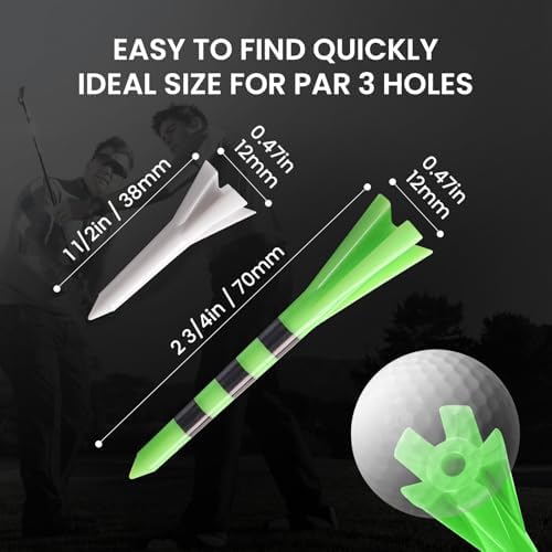 FINGER TEN Golf Tees Plastic 100 Pack - Image 6