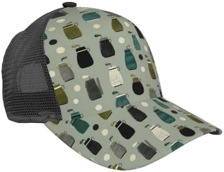 Mesh Baseball Cap, Sports Hat-Golf Bags and Balls Black by Unknown