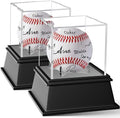 Leffis 2 Pack Baseball Display Case, Acrylic Baseball Holder Display Box by Leffis