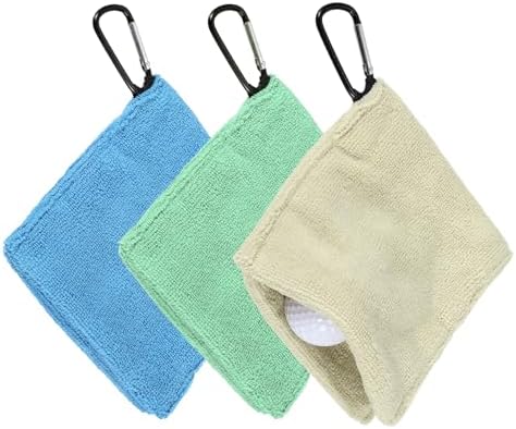 3Pcs Golf Ball Towel 5.5"x5.5" by YELARXI