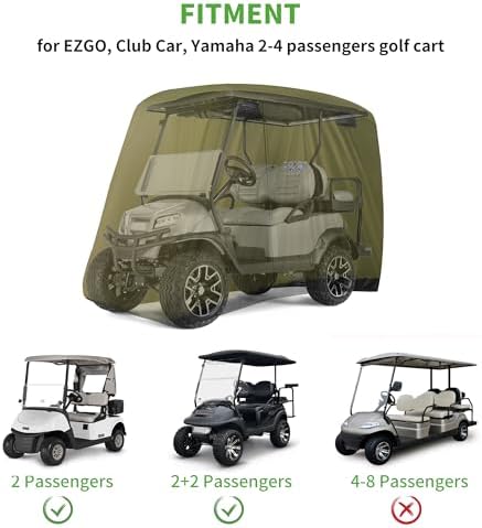 10L0L Universal 2-4 Passenger Golf Cart Cover - Image 6