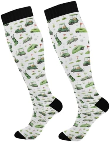 White Baseballs Stitching Compression Sock by Unknown