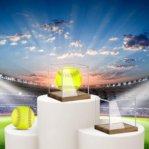 Clear Acrylic Softball Display Case - Image 6