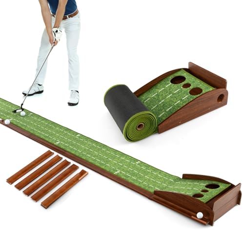 Goplus Golf Putting Mat, 10FT Putting Green Practice Training Aid by Goplus