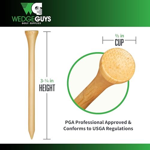 Wedge Guys Bamboo Golf Tees 2-3/4" & 3-1/4" | 100, 500 or 1000 pcs. | Extra - Image 2