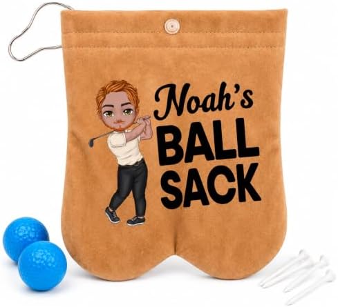 CALLIE Custom Cartoon Character Golf Ball Bag by CALLIEGIFTSUPPLY