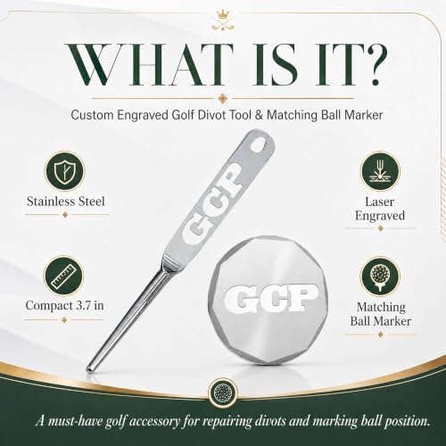 Genco Custom Text Engraved- Golf Divot Tool- Golf Accessories - Image 3