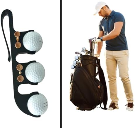 KUJOBUY Golf Ball Bag Holder Golf Tee Keeper 2 in 1 Ball Case - Image 2