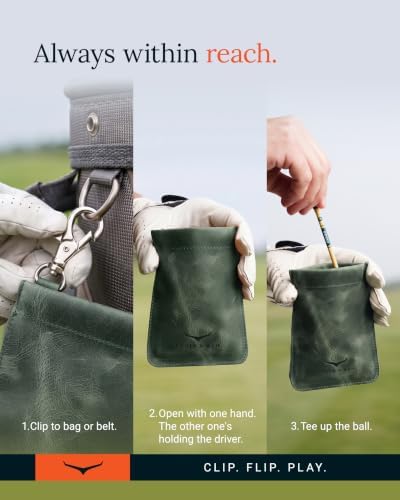 Leather Golf Tee Bag, Valuables Pouch - Image 5