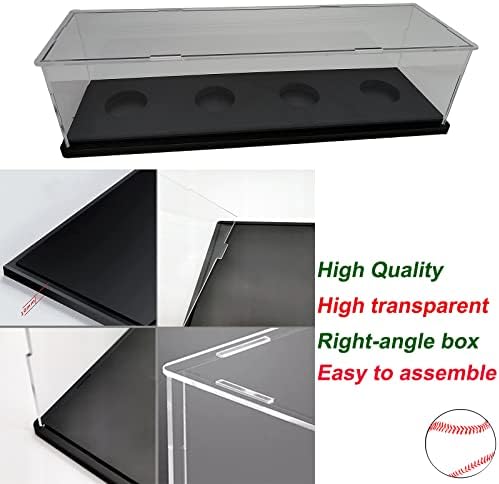 Baseball Display Case for 4 Pack in one, Baseball Holders for Balls Display - Image 4