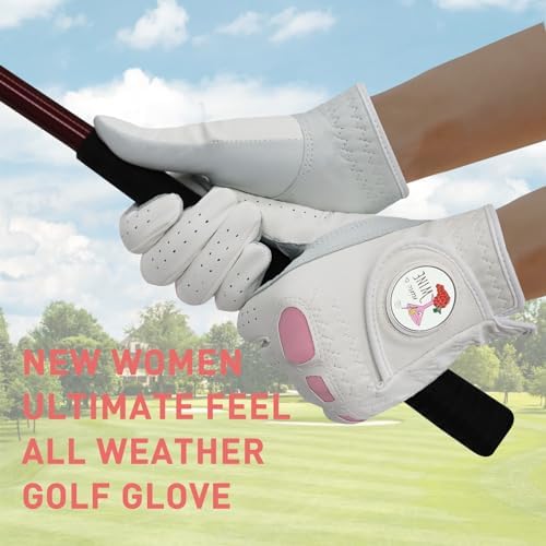 Golf Gloves Women with Ball Marker 1 Pack - Image 5