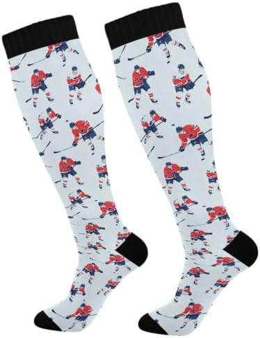 White Baseballs Stitching Compression Sock by Unknown