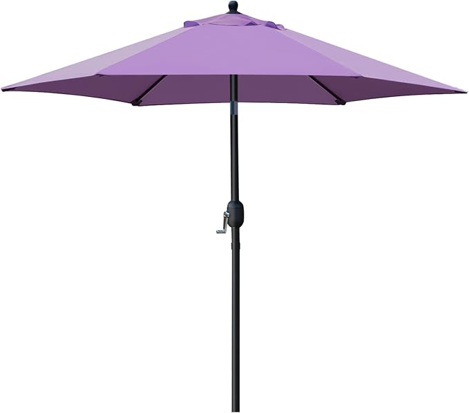 Sunnyglade 7.5' Patio Umbrella Outdoor Table Umbrella Tilt Crank Purple | - Image 2