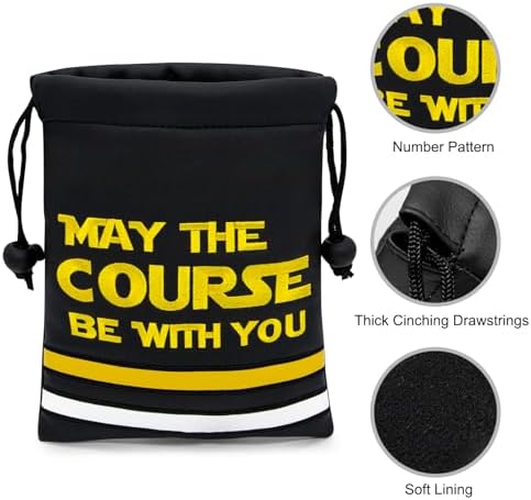 Golf Valuables Pouch Bag with Drawstrings Closure - Image 6