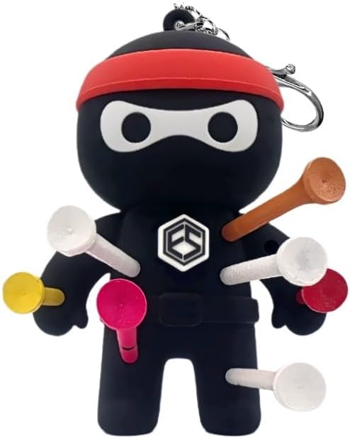 FAR&STRAIGHT Ninja Golf Tee Holder | Interchangeable Plugins | Funny & Unique by Unknown