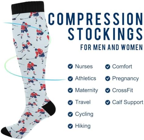 White Baseballs Stitching Compression Sock - Image 5