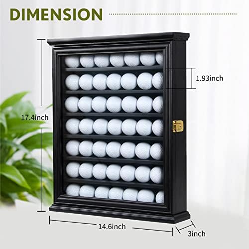 49 Golf Ball Display Case Cabinet Solid Wood Golf Ball Holder Wall Mounted 7 - Image 5