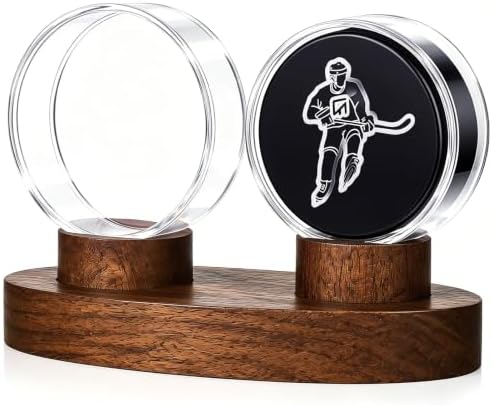 Weysat Hockey Puck Display Case 2 in 1 Hockey Puck Holder by Weysat