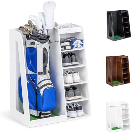 GoSports Premium Wooden Golf Bag Organizer and Storage Rack by Unknown