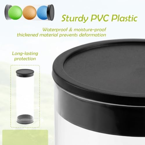 10 Pack Clear Tube Golf Ball Storage Case, Thickened Clear Golf Ball Tubes - Image 2