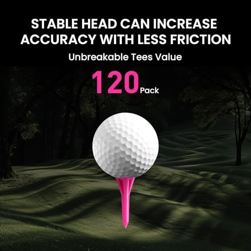 Amy Sport Unbreakable Short Golf Tees Plastic 1 1/2 Inch 120 Pack - Image 2