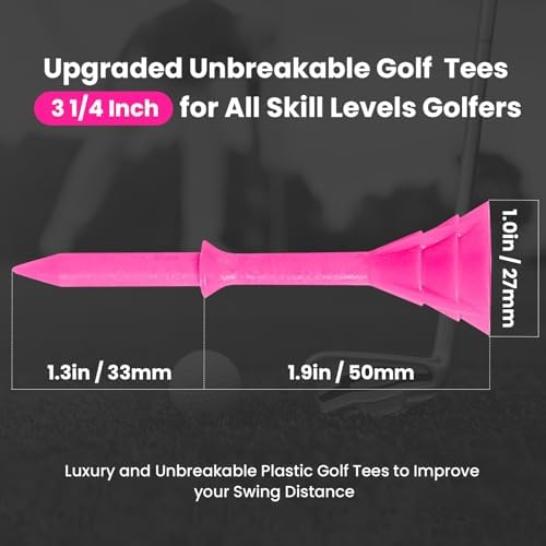 Unbreakable Plastic Golf Tees 3 1/4 Inch 20/40 Pack - Image 2