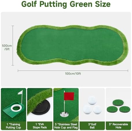 Golf Putting Green, Golf Practice Putting Mat, Professional Large Golf Training - Image 2