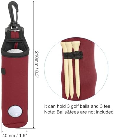 PATIKIL Golf Ball Carry Bag Golf Tee Holder Pouch Portable Neoprene Golf Ball - Image 2