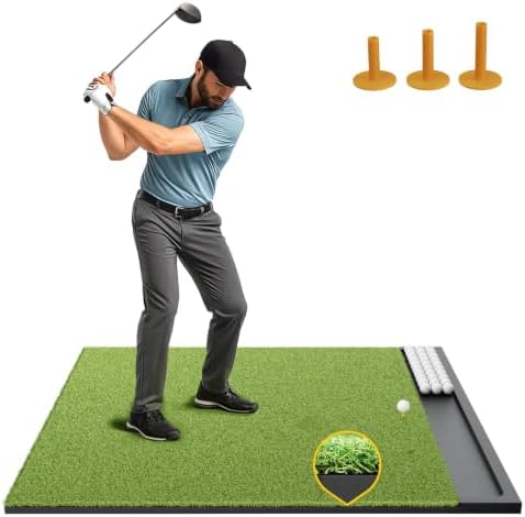 Golf Hitting Mat with Ball Tray by Golfpar